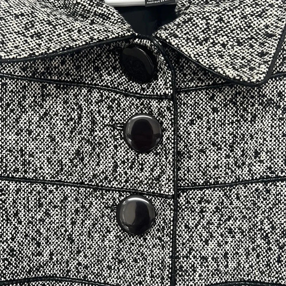 Mac & Jac Tweed Salt & Pepper Coat | Women’s Size 8 - Picture 4 of 7